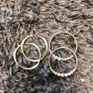 Silver hoops